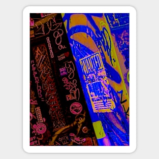 Street Graffiti NYC Tags Fluo Sticker